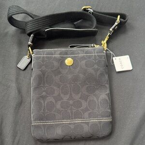 Coach Black and Gold Messenger Bag